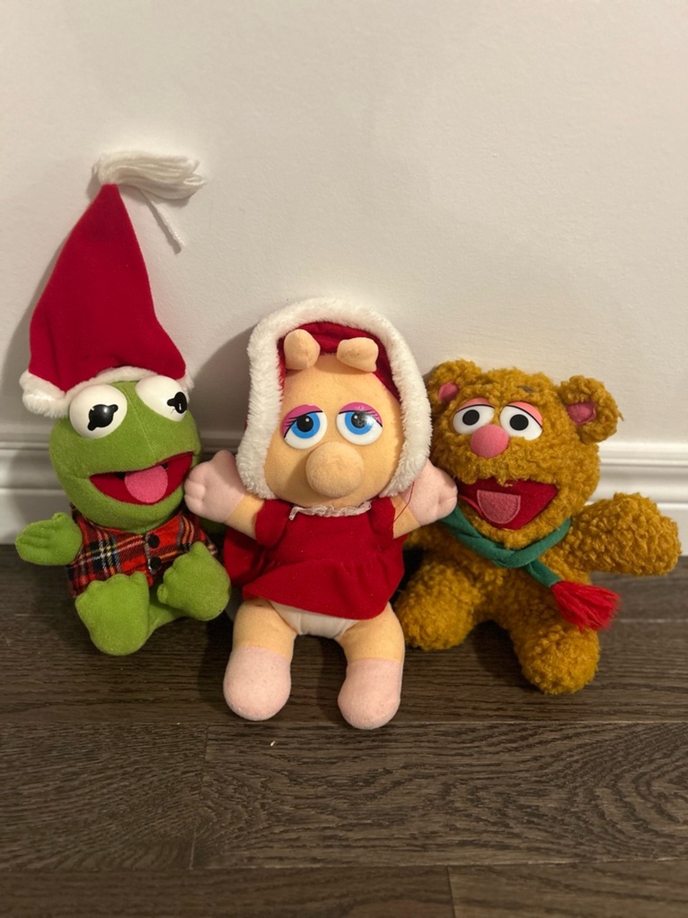 Plush Muppet Holiday Plush Toy Set - Kermit, Miss Piggy, Fozzie